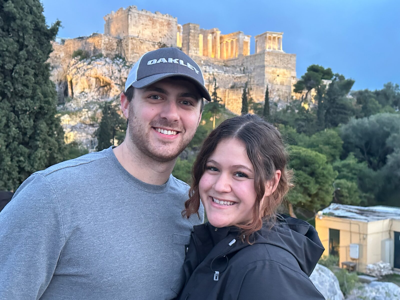 Jason and Kasey Weingarten, founders of Apollo Growth Strategies, at the Acropolis in Athens, Greece
